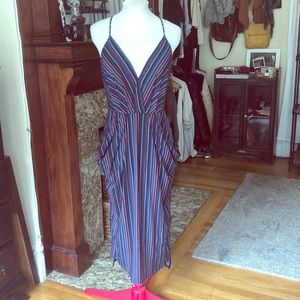 BCBG Striped Midi Dress